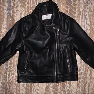 H&M Kids Black Faux Leather Jacket